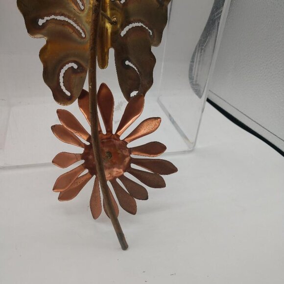 Vintage Brass Butterfly Wall Art Hanging - Brass and Copper-Mid Century Modern - Picture 7 of 8